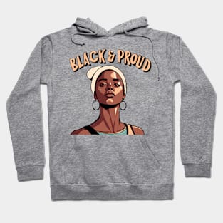 Black & Proud Afrocentric Woman Hoodie